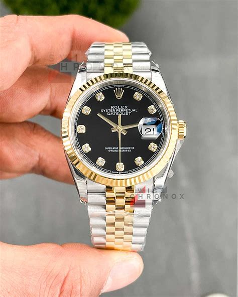 rolex datejust 36 black dial diamond|Rolex Datejust 36 price.